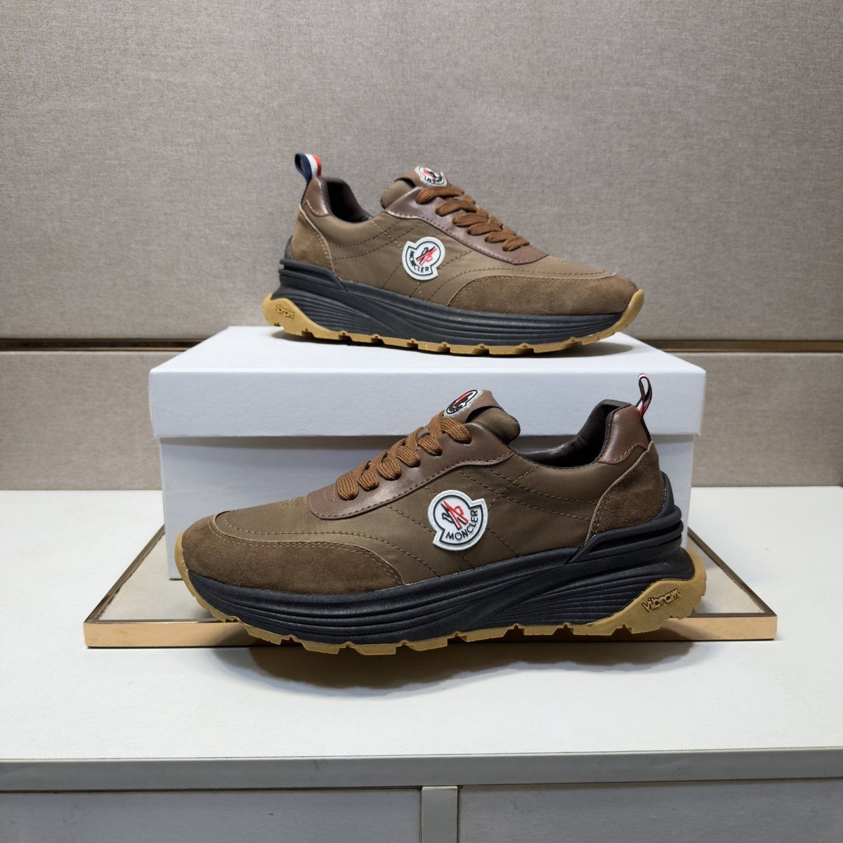 Moncler Low-Top Panel Sneakers — side