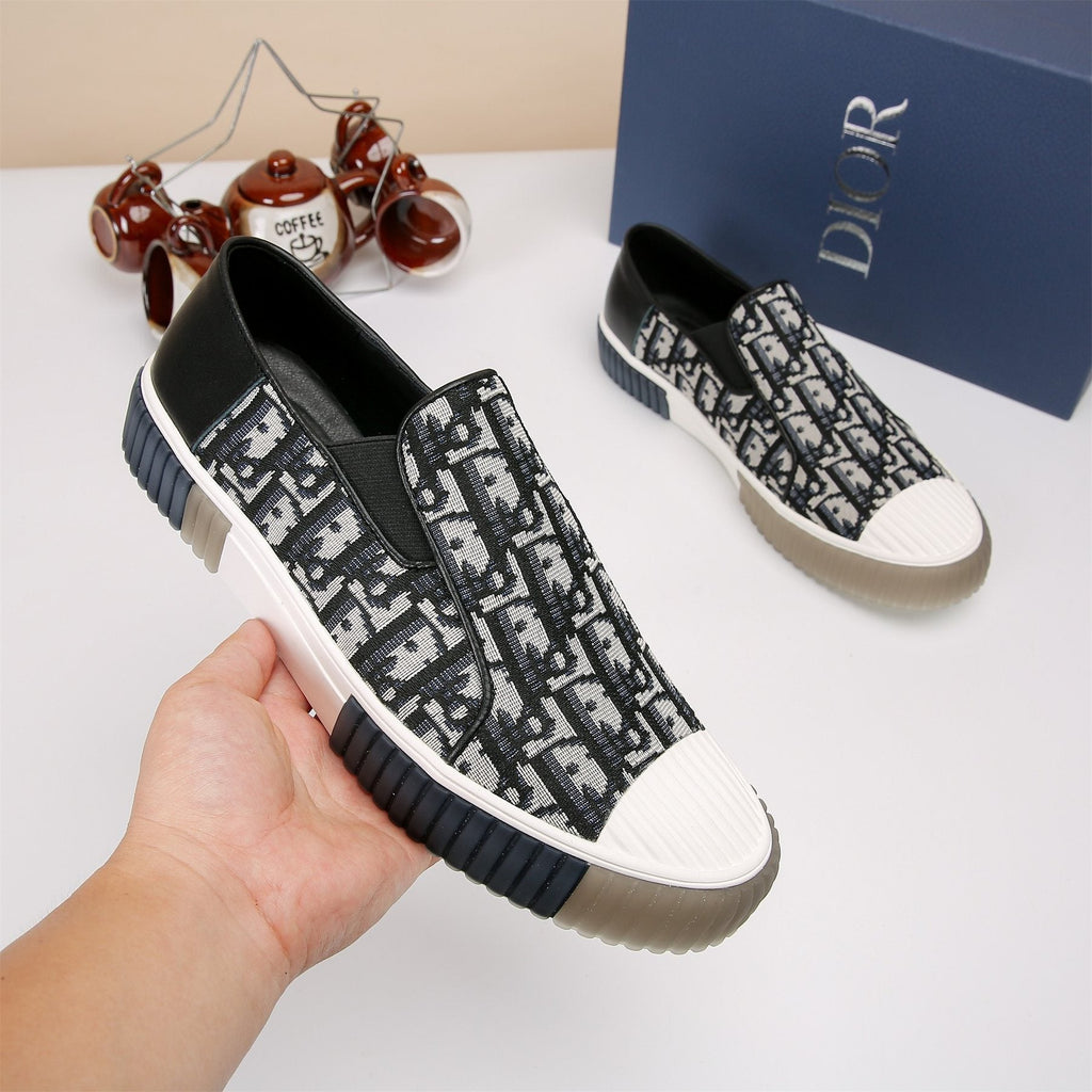 Dior Patterned Slip-On Sneakers — model