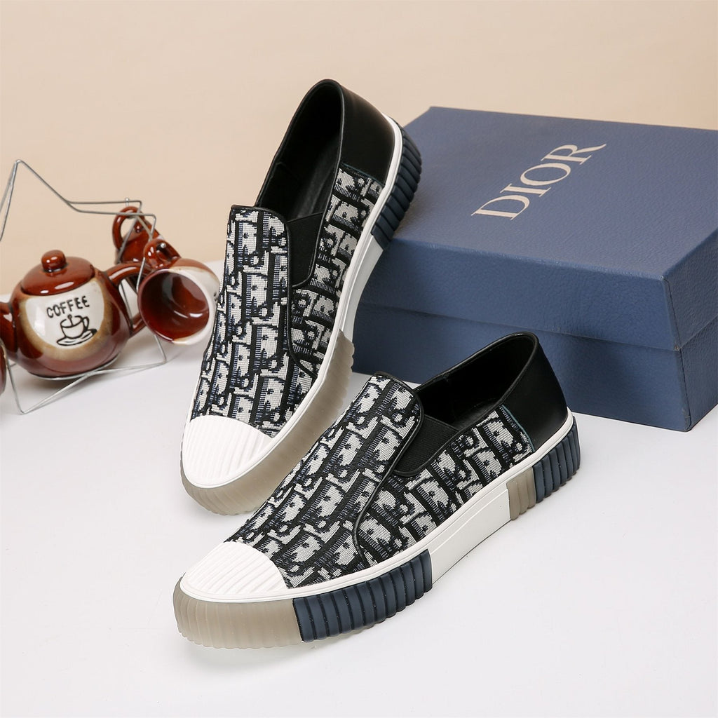 Dior Patterned Slip-On Sneakers — front