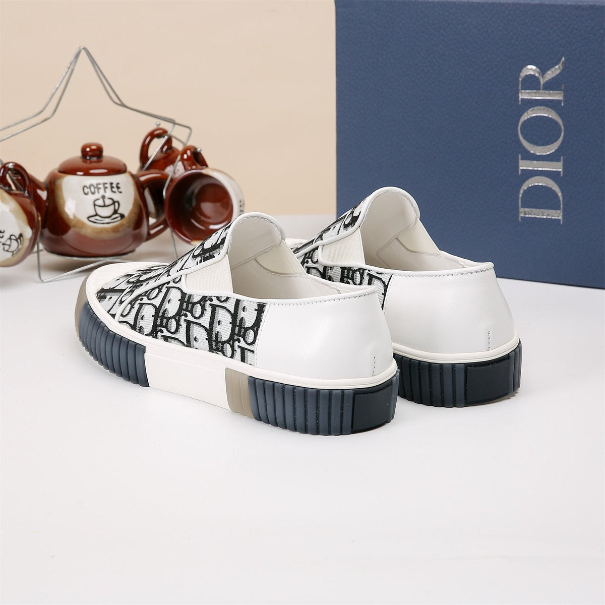 Dior Patterned Slip-On Sneakers — back
