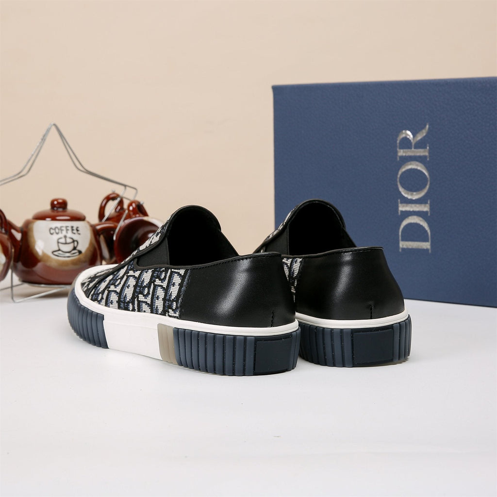 Dior Patterned Slip-On Sneakers — back