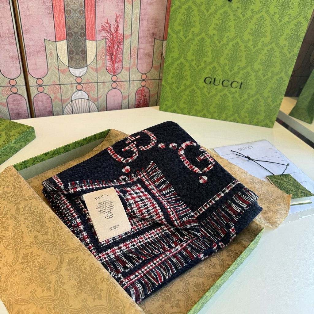 Gucci Fringed Motif Scarf — front
