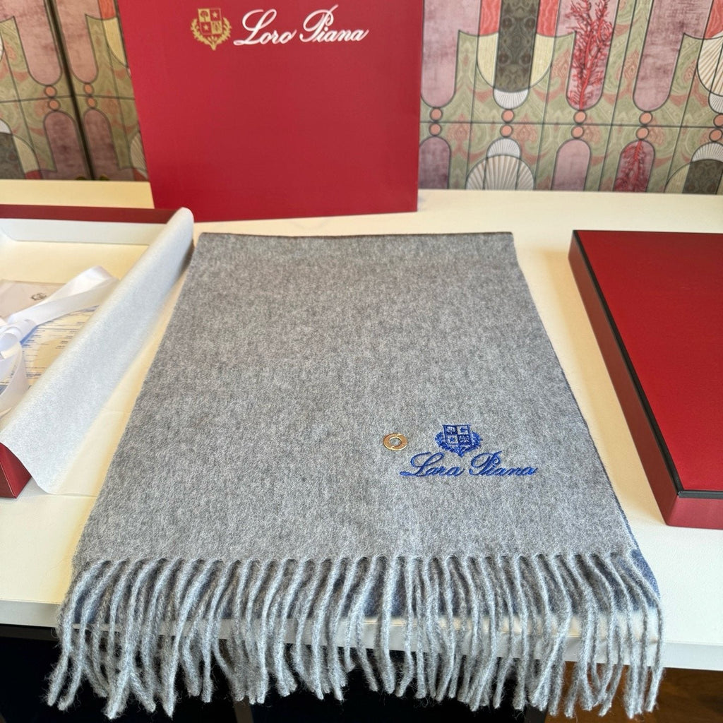 Loro Piana Reversible Fringed Cashmere Scarf — hero