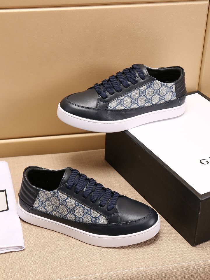 Gucci Monogram Panel Low-Top Sneakers — front