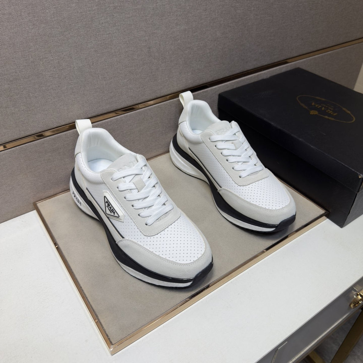 Prada Mesh Panel Sneakers — front