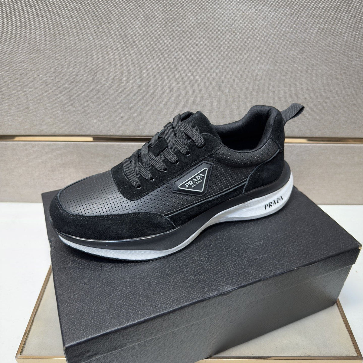 Prada Mesh Panel Sneakers — side
