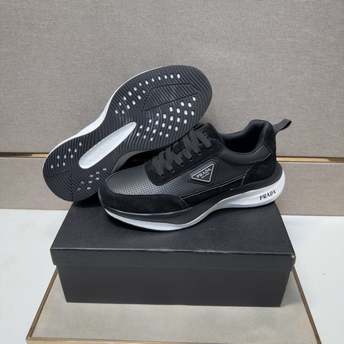 Prada Mesh Panel Sneakers — back