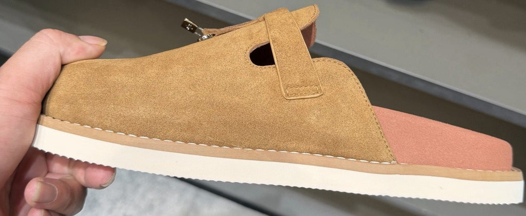 Camel Tan Backless Mule Loafers — hero