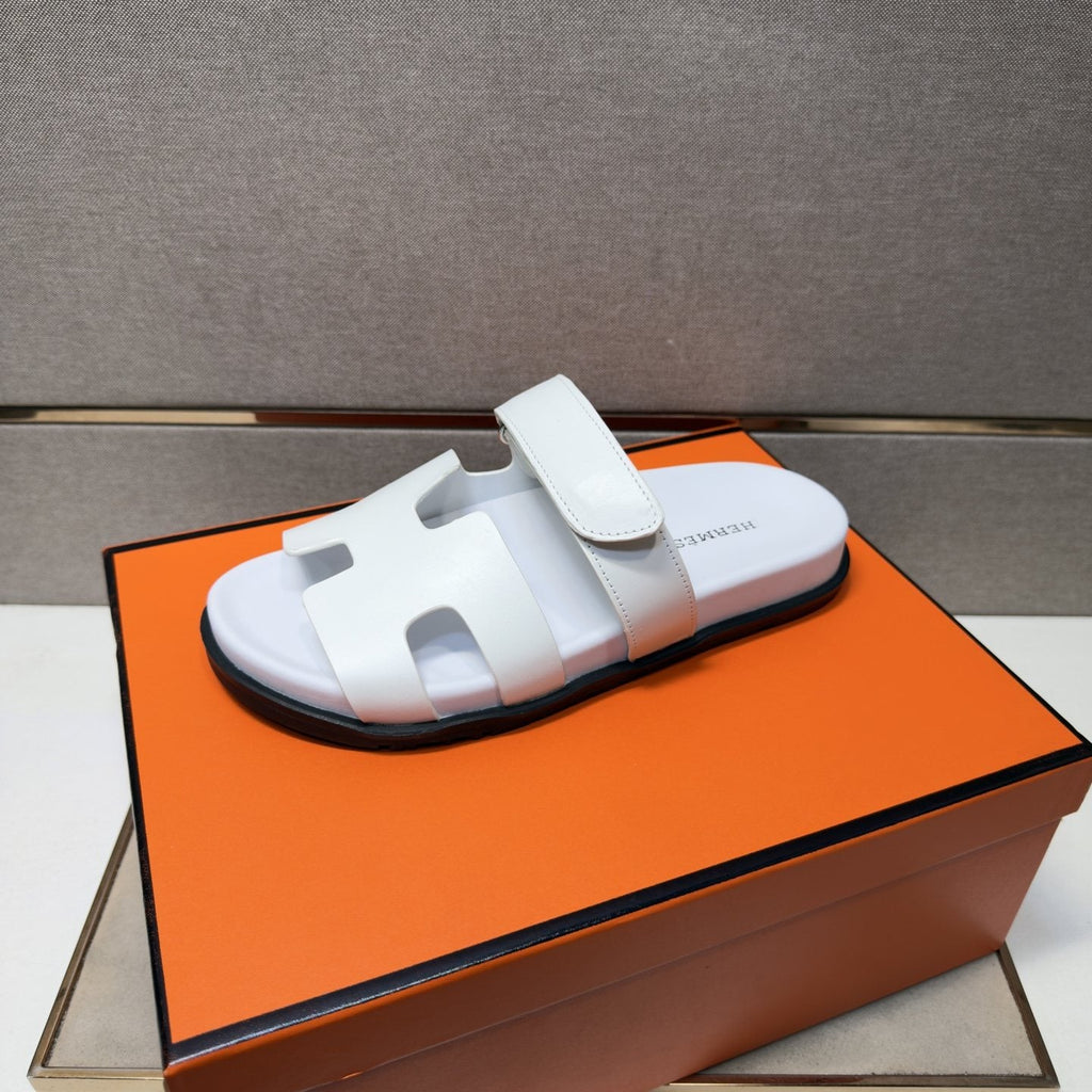 Hermès H-Cutout Open-Toe Sandals — front