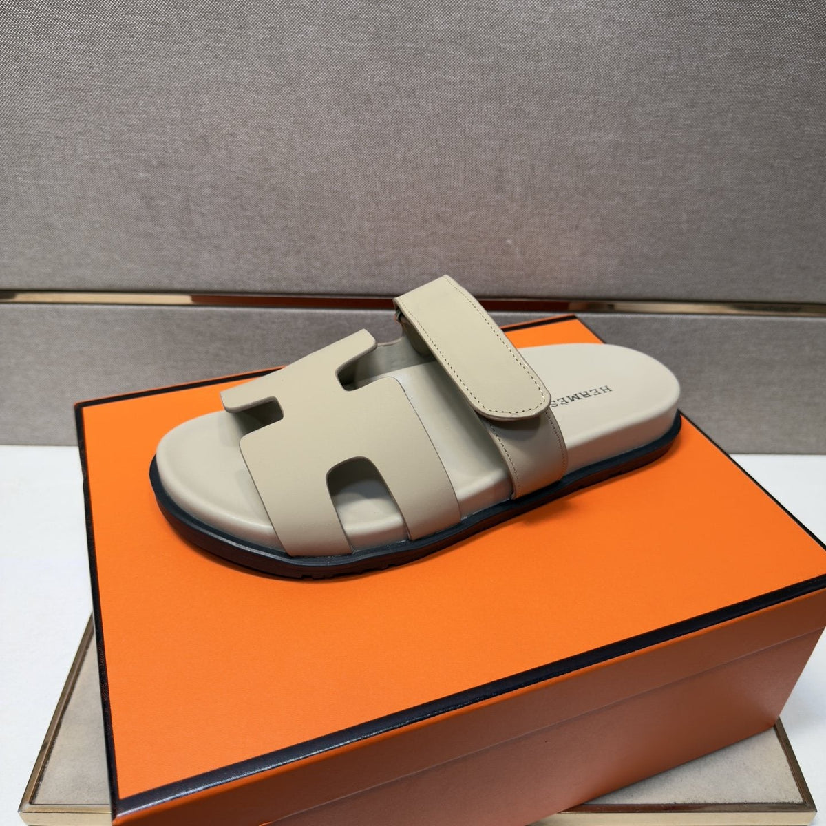 Hermès H-Cutout Open-Toe Sandals — front