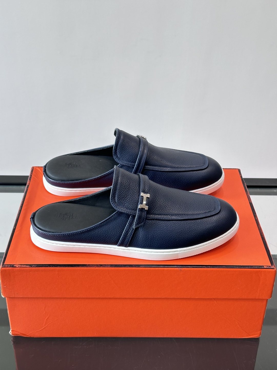 Hermès H-Accent Slip-On Mules — hero