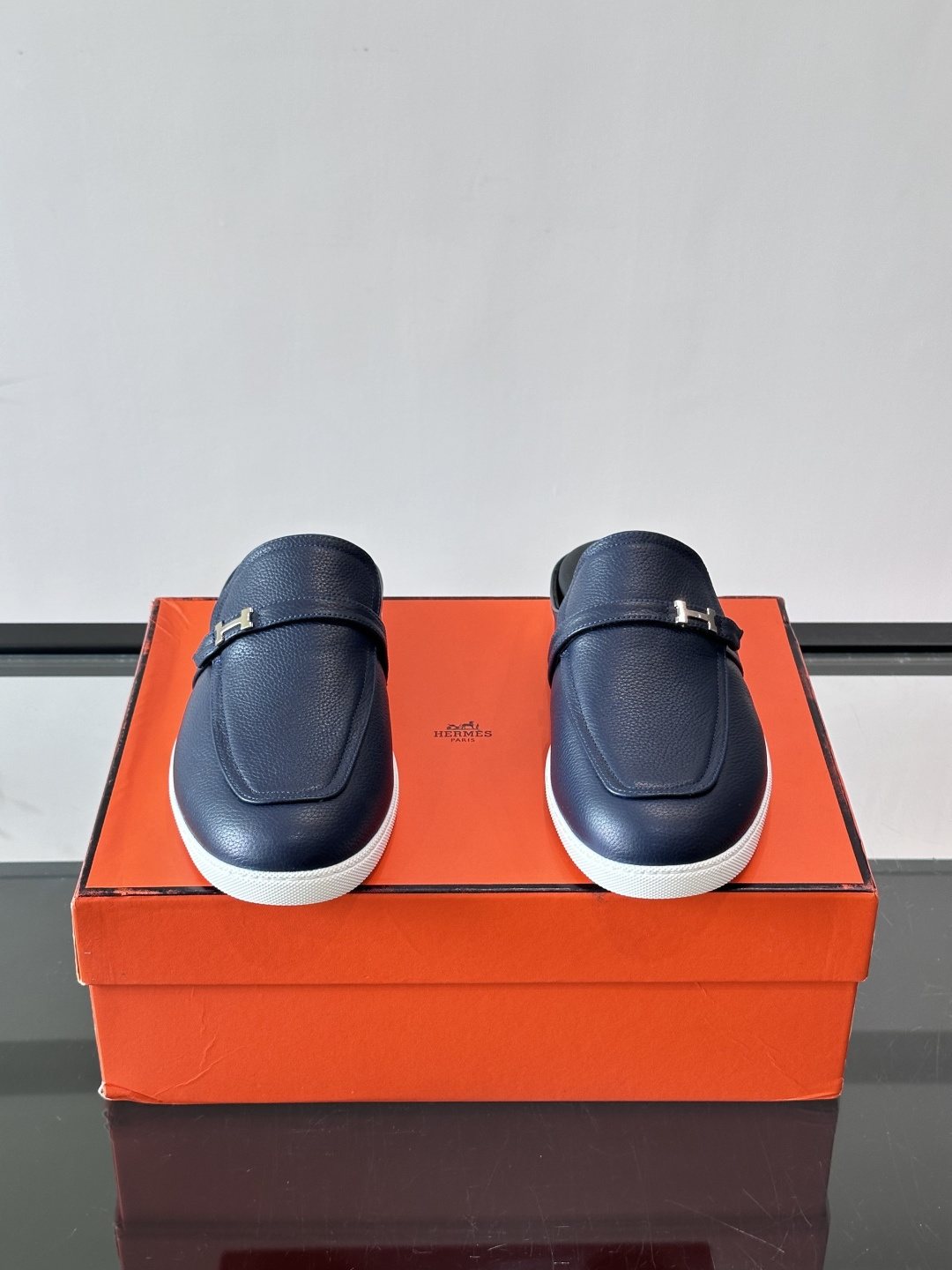 Hermès H-Accent Slip-On Mules — front