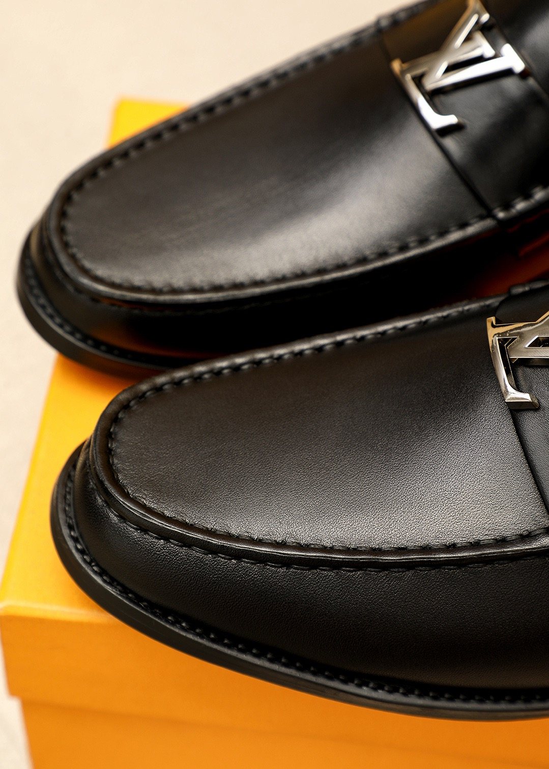 Louis Vuitton Leather Hardware Loafers — detail
