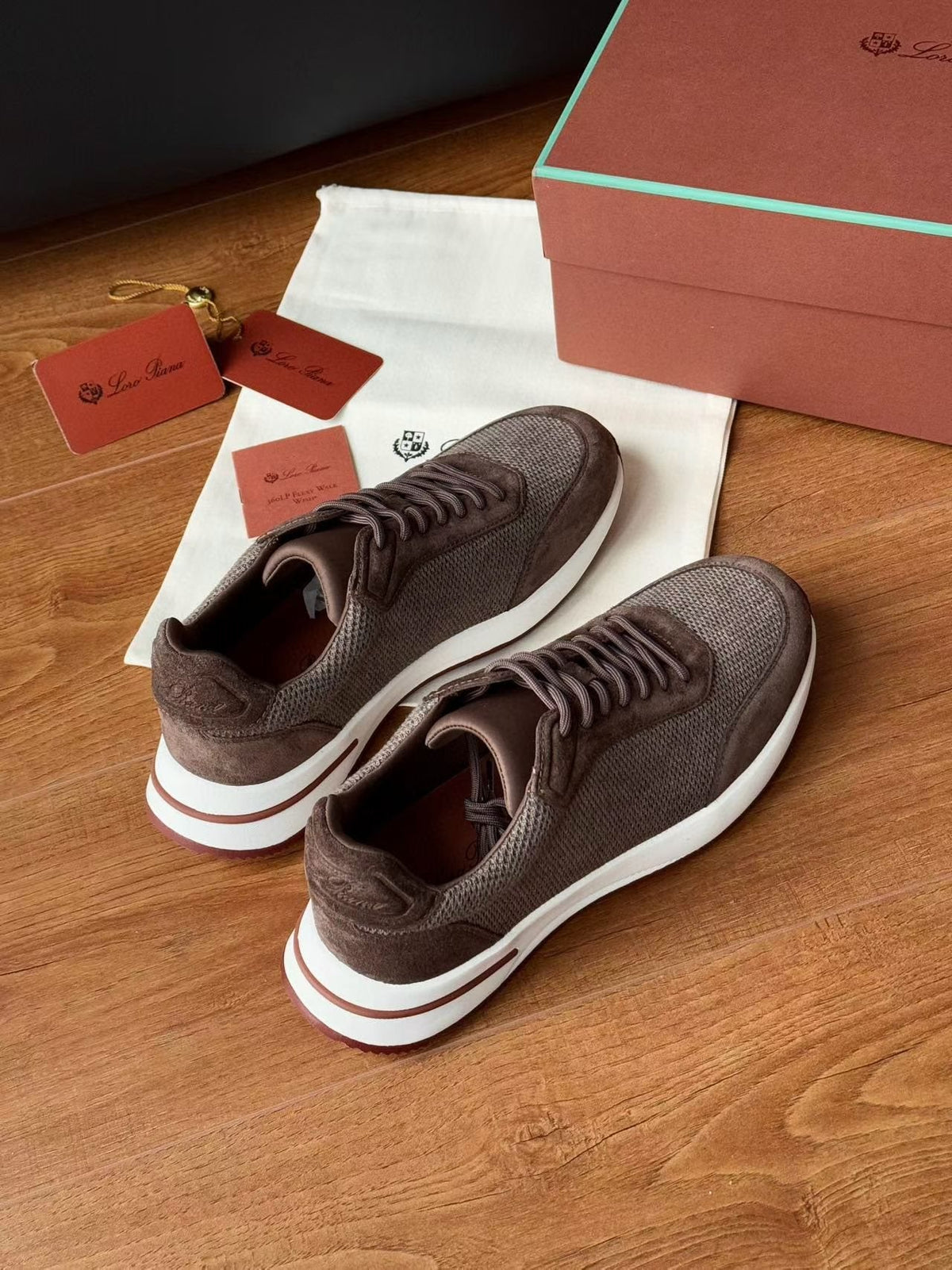 Loro Piana Week End Walk Knit Sneaker — back