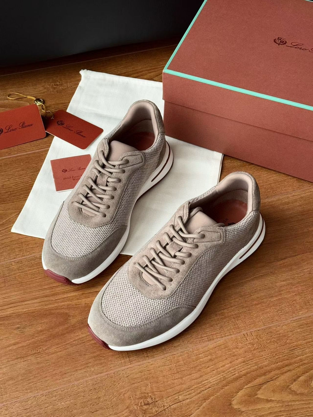Loro Piana Week End Walk Knit Sneaker — front