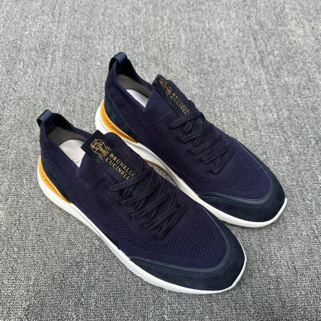 Brunello Cucinelli Knit Low-Top Sneakers — front