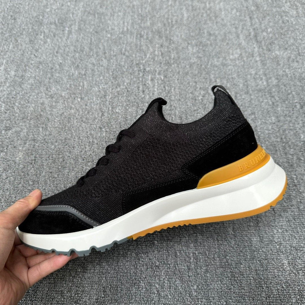 Brunello Cucinelli Knit Low-Top Sneakers — side