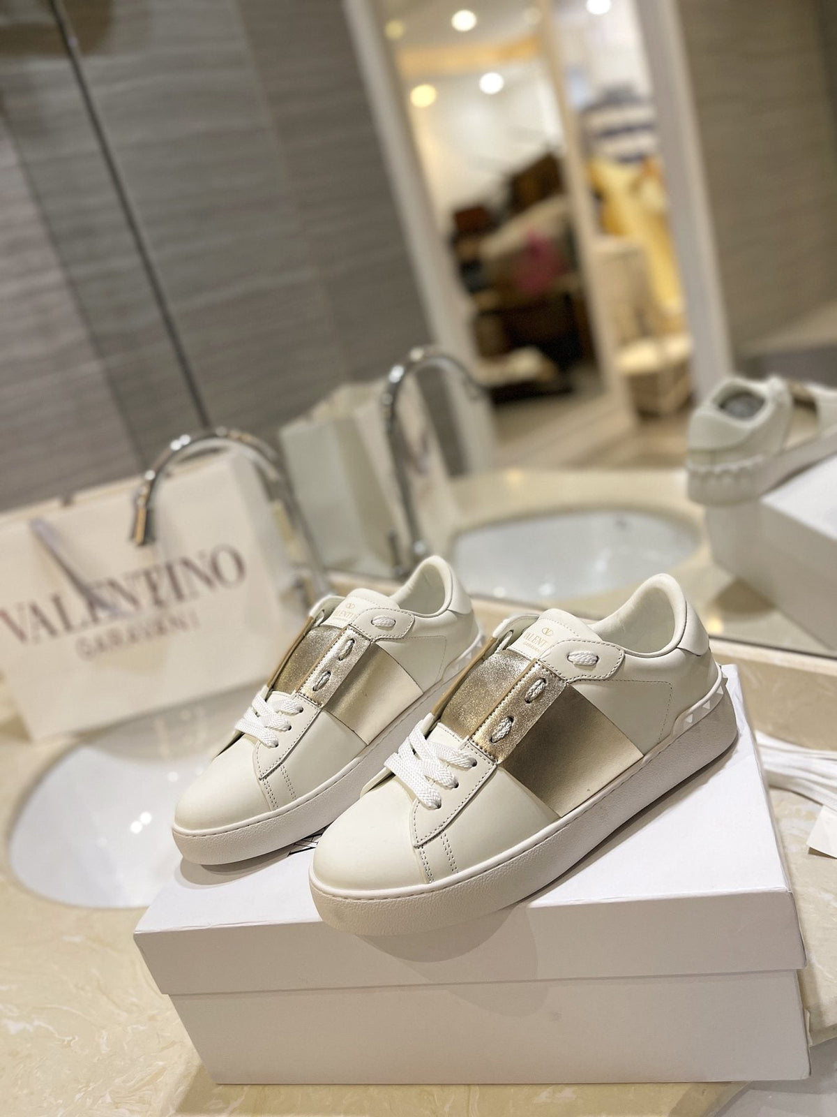 Valentino Studded Low-Top Sneakers — front