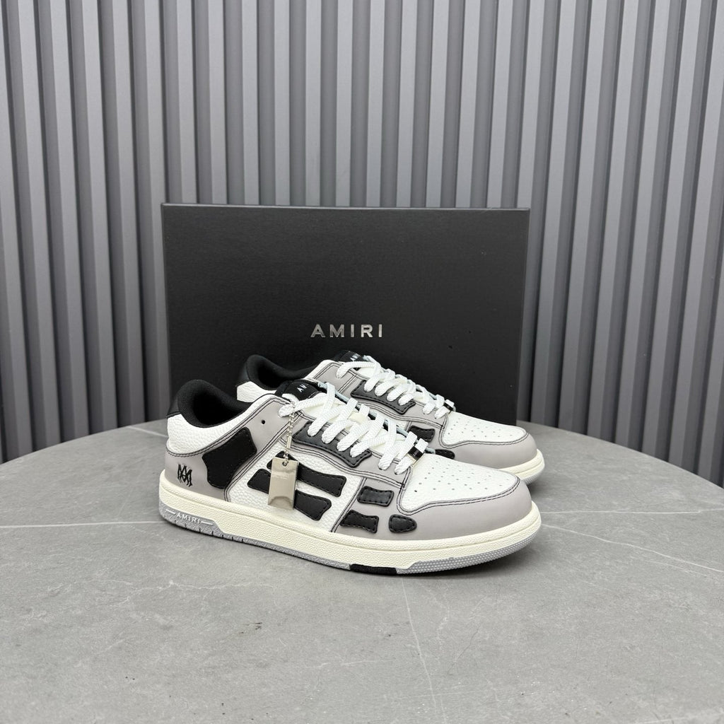 AMIRI Mint Green Paneled Low-Top Sneakers — front
