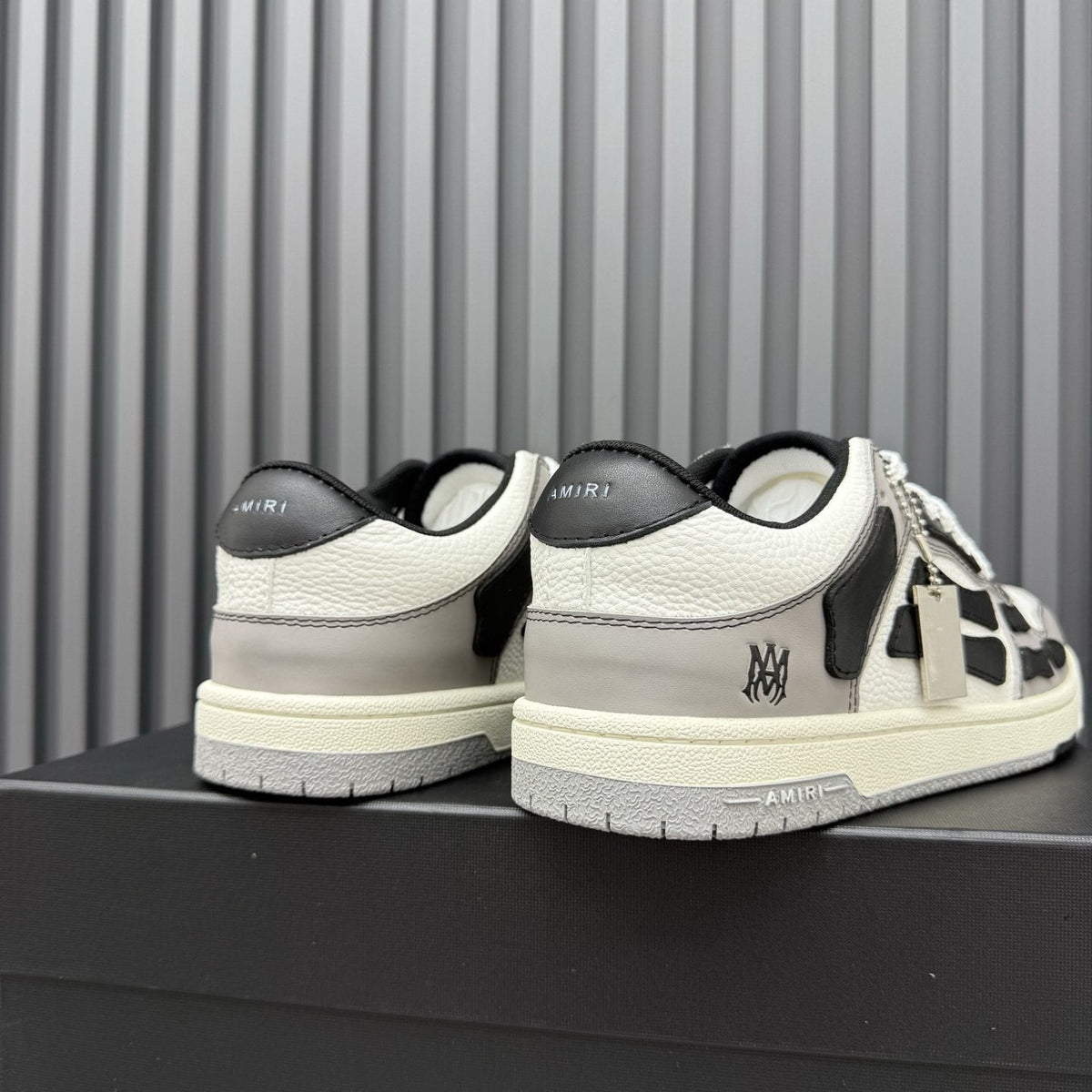 AMIRI Mint Green Paneled Low-Top Sneakers — back
