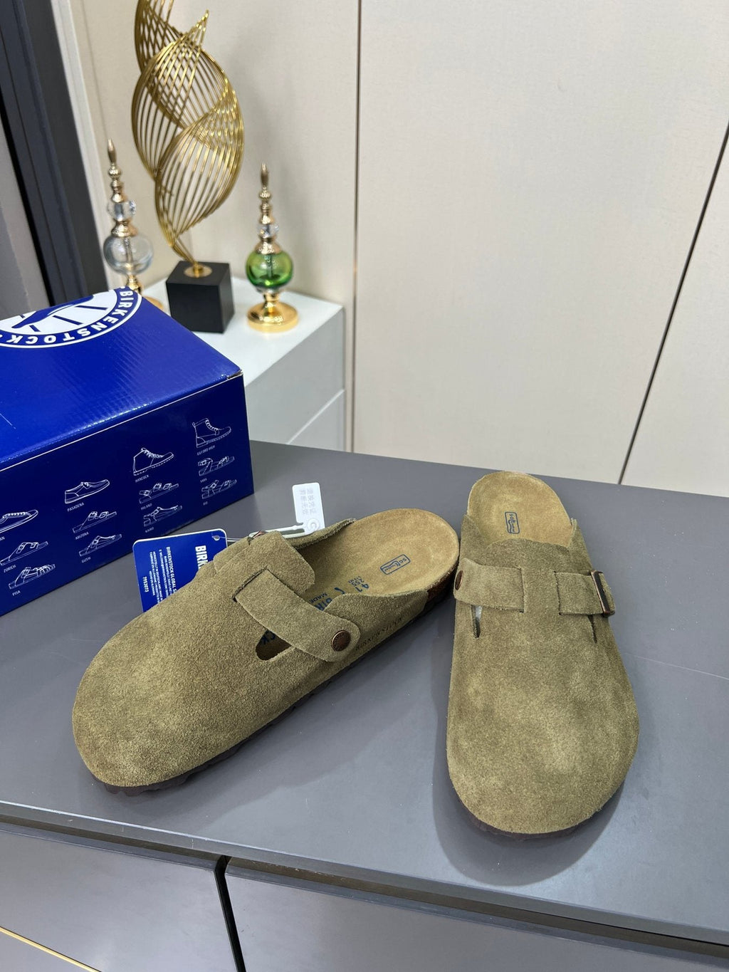 Birkenstock Closed-Toe Buckle Clogs — back