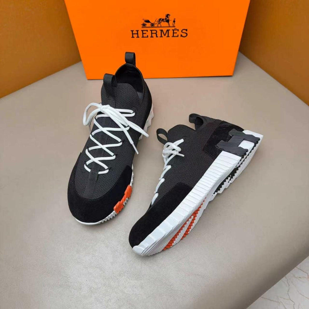 Hermès Layered Knit Sneakers — side