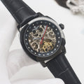 PATEK PHILIPPE Silver Black Dial Strap Watch — hero