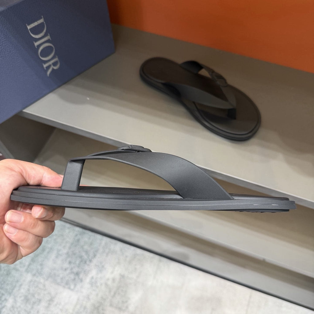 Dior Thong Sandals with Circular Strap Accent — side