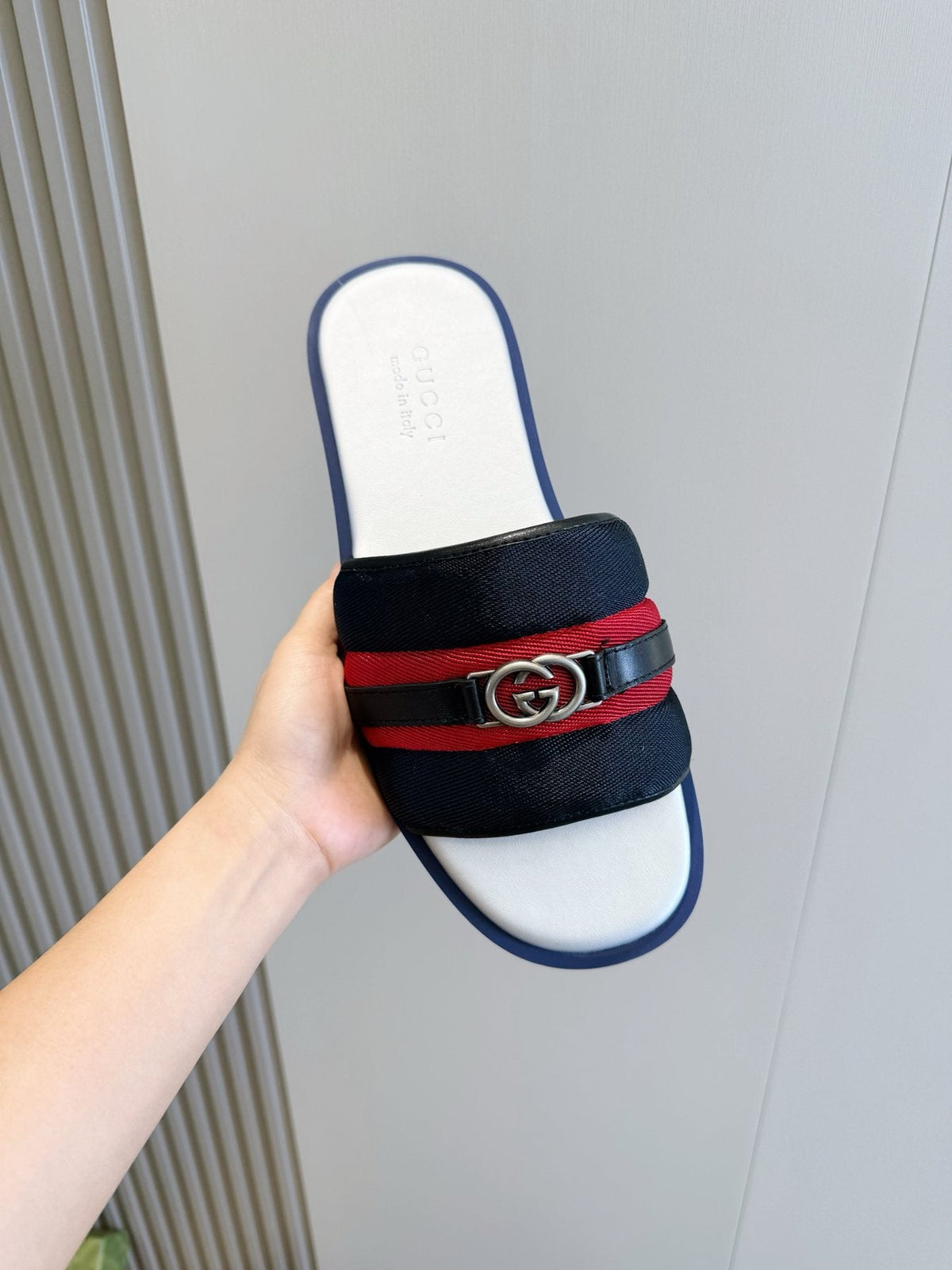 Gucci Interlocking G Slide Sandals — model