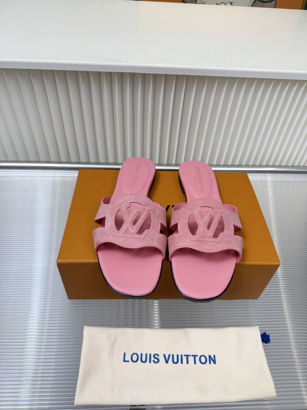 Louis Vuitton Cutout Logo Slide Sandals — hero