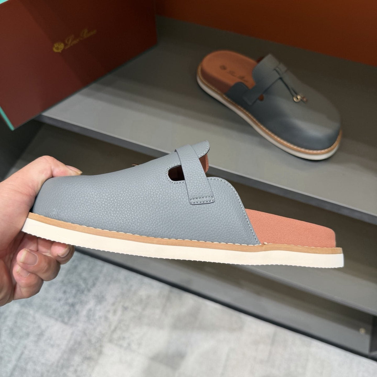 Textured Tassel Mule Loafers — side