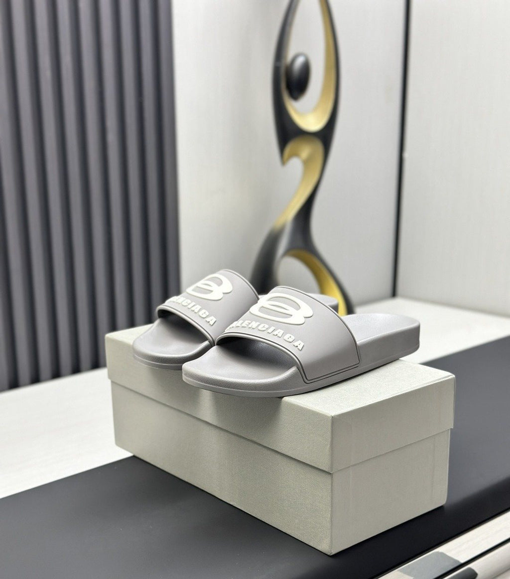 Balenciaga Logo Strap Slide Sandals — hero