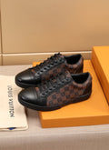 Louis Vuitton Checkered Leather Low-Top Sneakers — hero