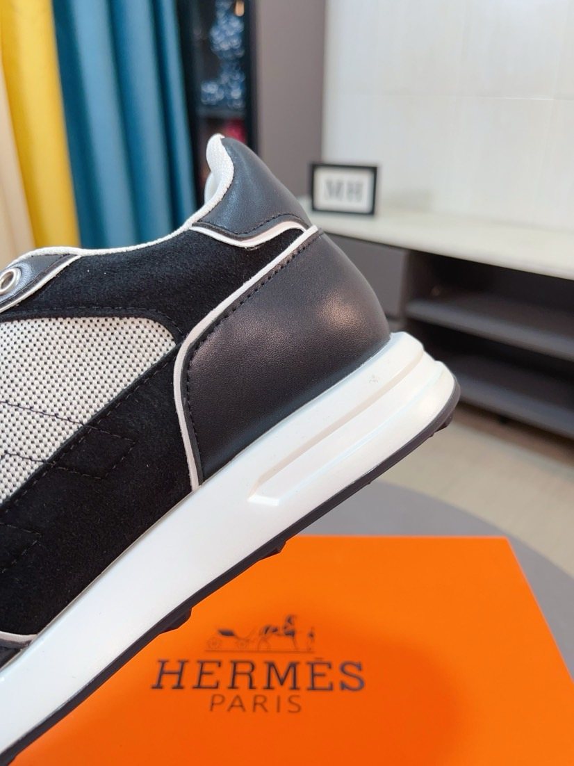 Hermès H-Overlay Low-Top Sneakers — detail