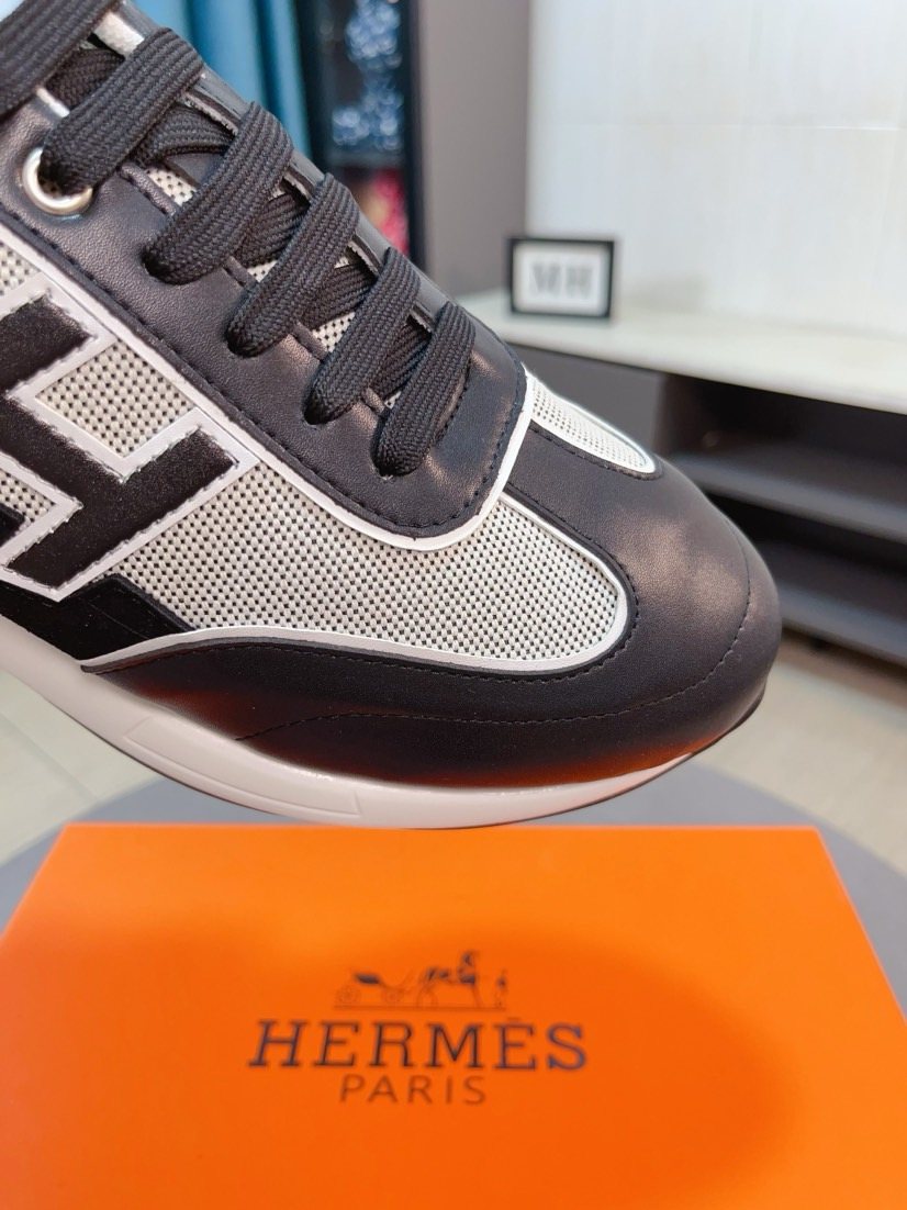 Hermès H-Overlay Low-Top Sneakers — detail