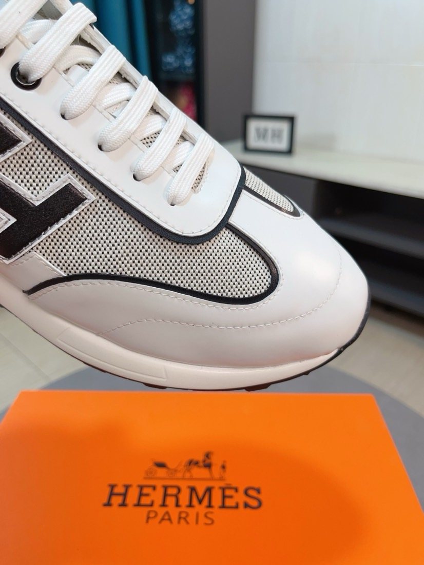 Hermès H-Overlay Low-Top Sneakers — detail