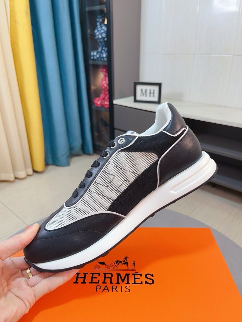 Hermès H-Overlay Low-Top Sneakers — side