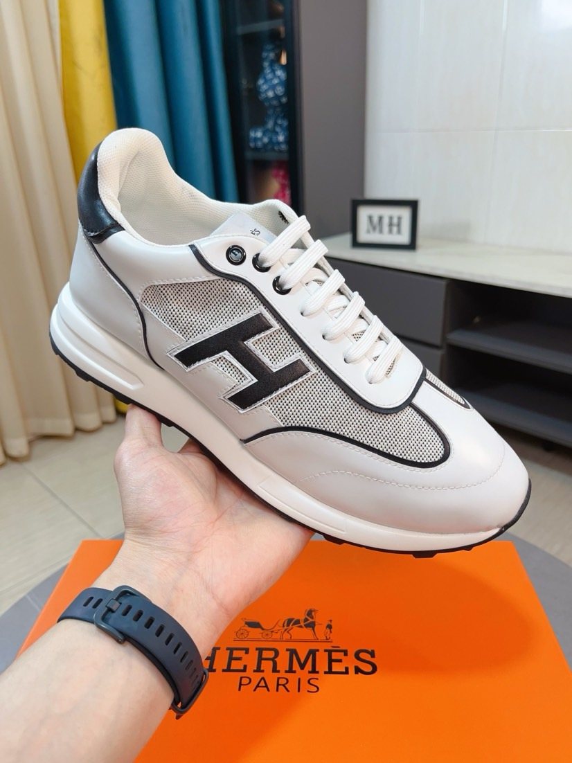 Hermès H-Overlay Low-Top Sneakers — front