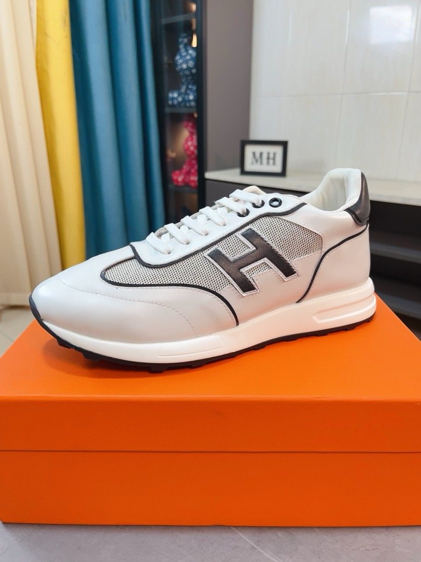Hermès H-Overlay Low-Top Sneakers — front
