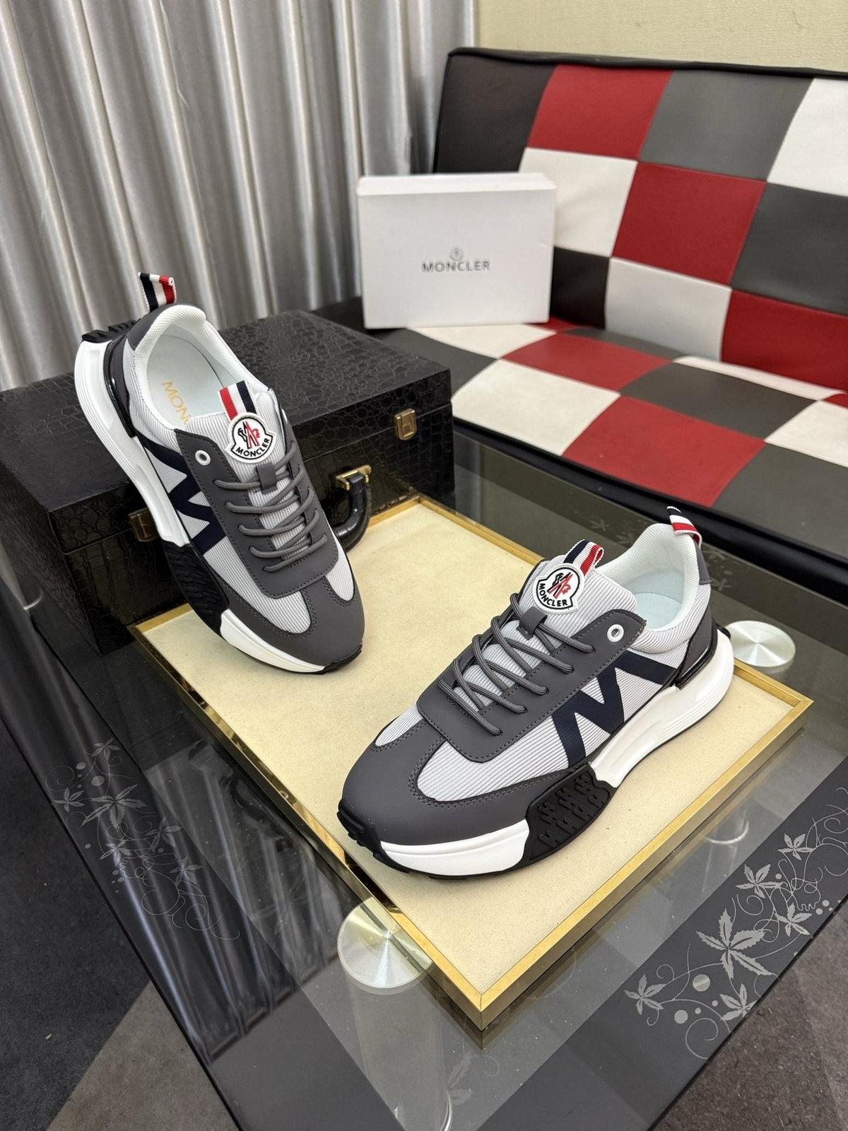 MONCLER Color-Block Low-Top Sneakers — model