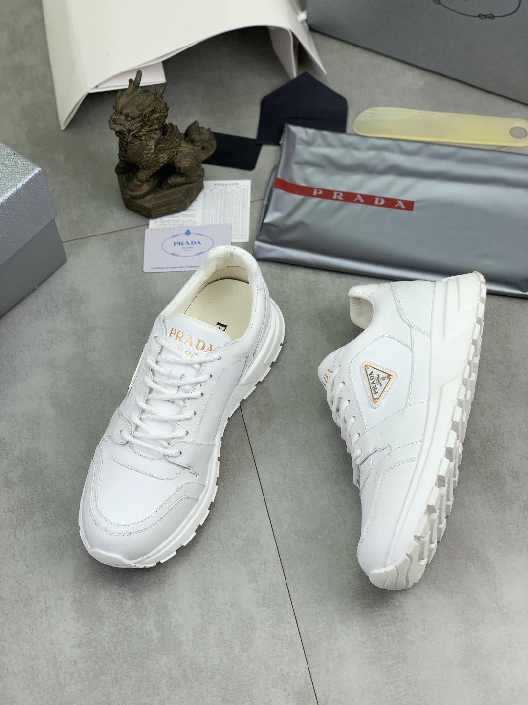 Prada Black Low-Top Sneakers — side