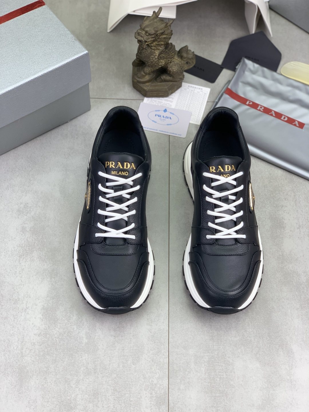 Prada Black Low-Top Sneakers — hero