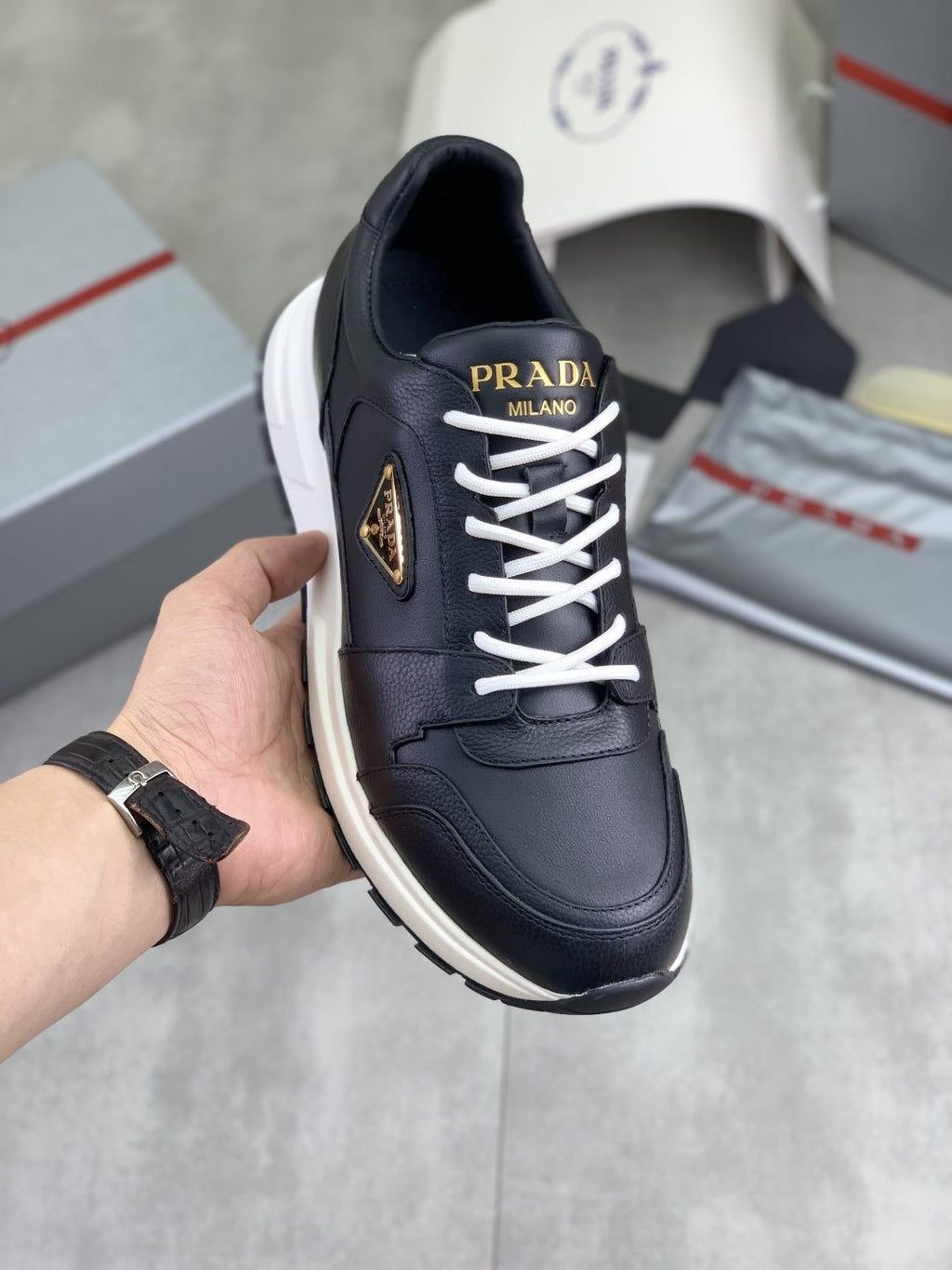 Prada Black Low-Top Sneakers — model