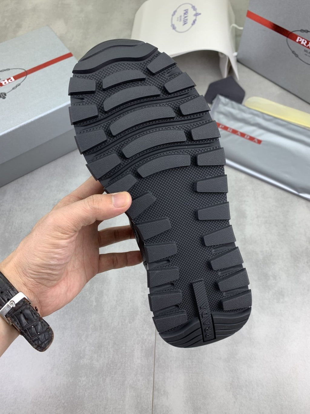 Prada Black Low-Top Sneakers — detail