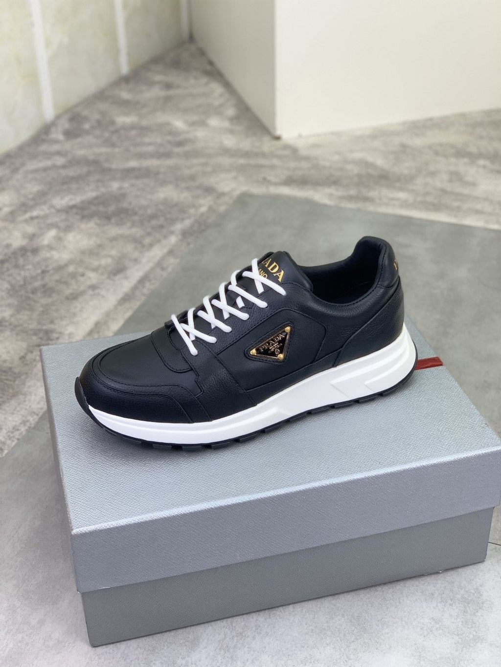 Prada Black Low-Top Sneakers — side