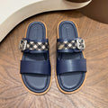 Burberry Plaid Buckle Slide Sandals — hero
