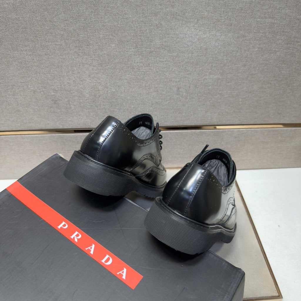 Prada Wingtip Lace-Up Shoes — back