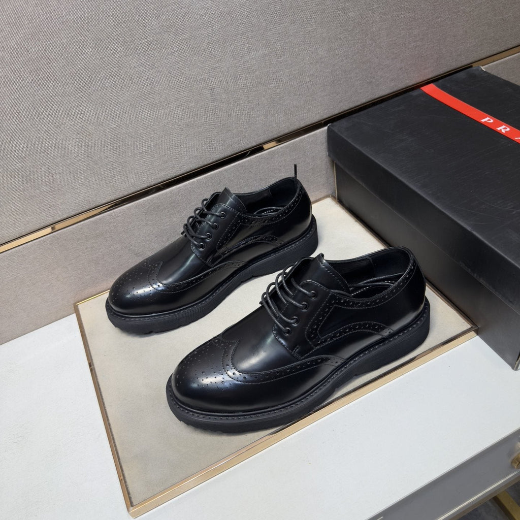 Prada Wingtip Lace-Up Shoes — front