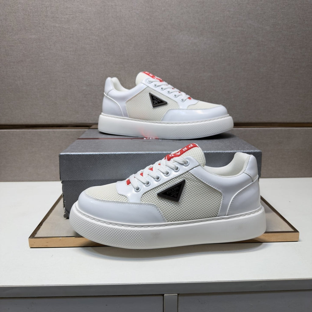 Prada Mesh Panel Low-Top Sneakers — front