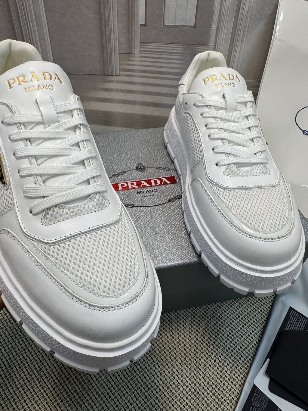 Prada Lug Sole Sneakers — front